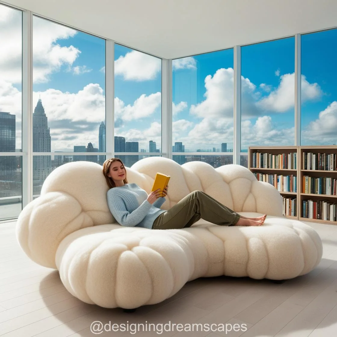 Experience Comfort Like Never Before with the Cloud-Shaped Couch