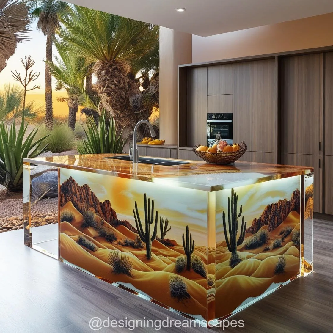 Epoxy Active Scene Kitchen Islands: Where Function Meets Art