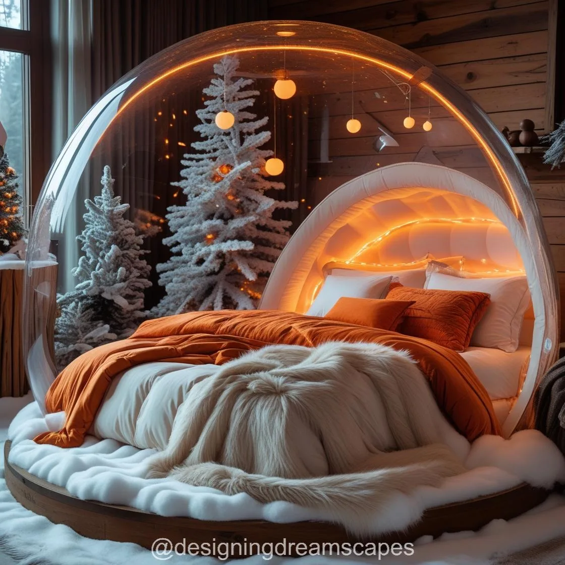 Step Inside a Winter Wonderland with Giant Snow Globe Bed