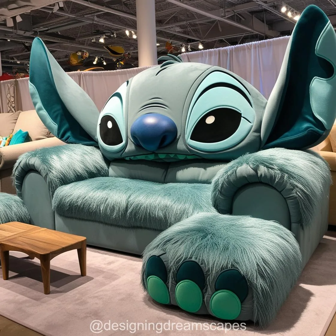 Transform Your Living Room with the Fun and Unique Giant Stitch Shaped Couch