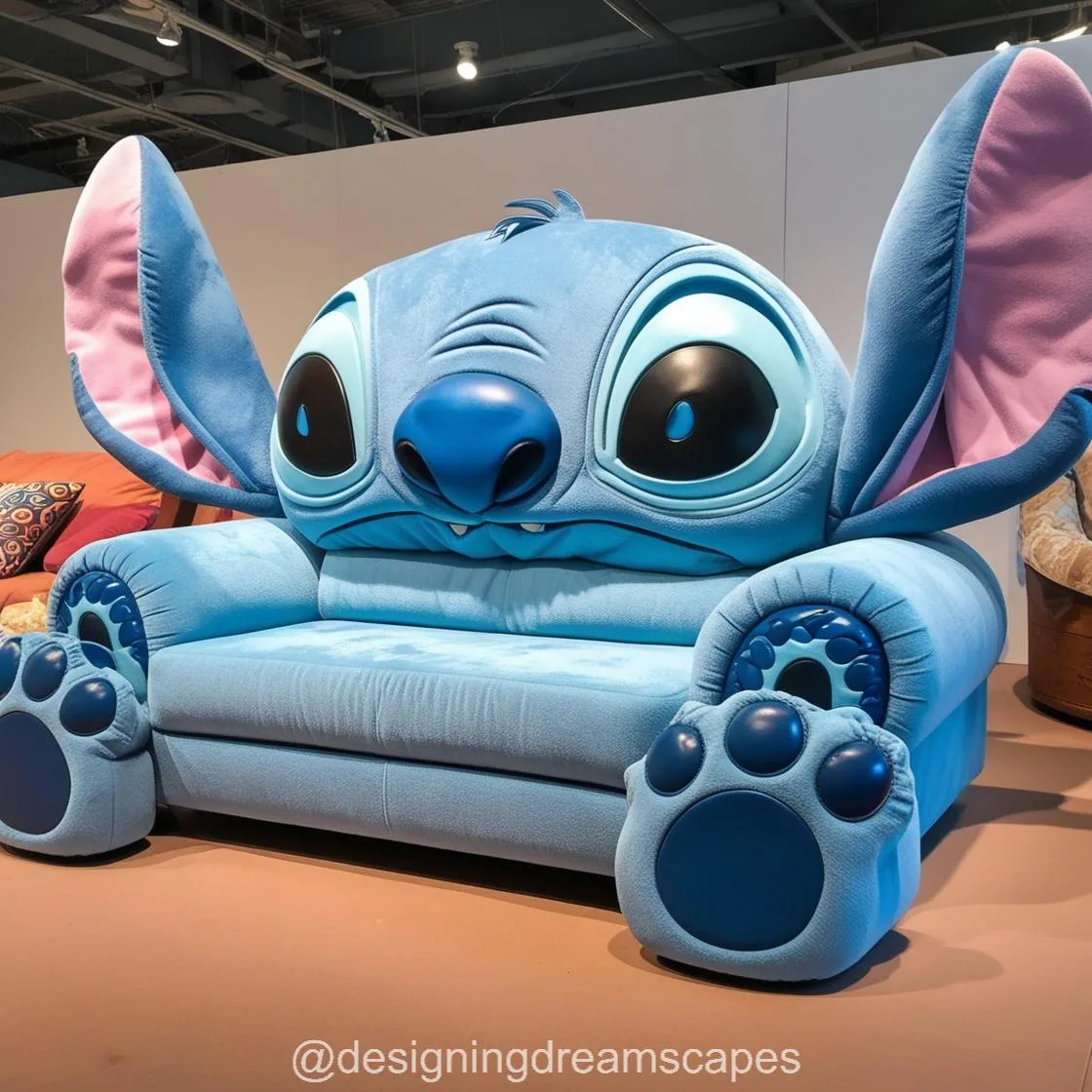 Transform Your Living Room with the Fun and Unique Giant Stitch Shaped Couch