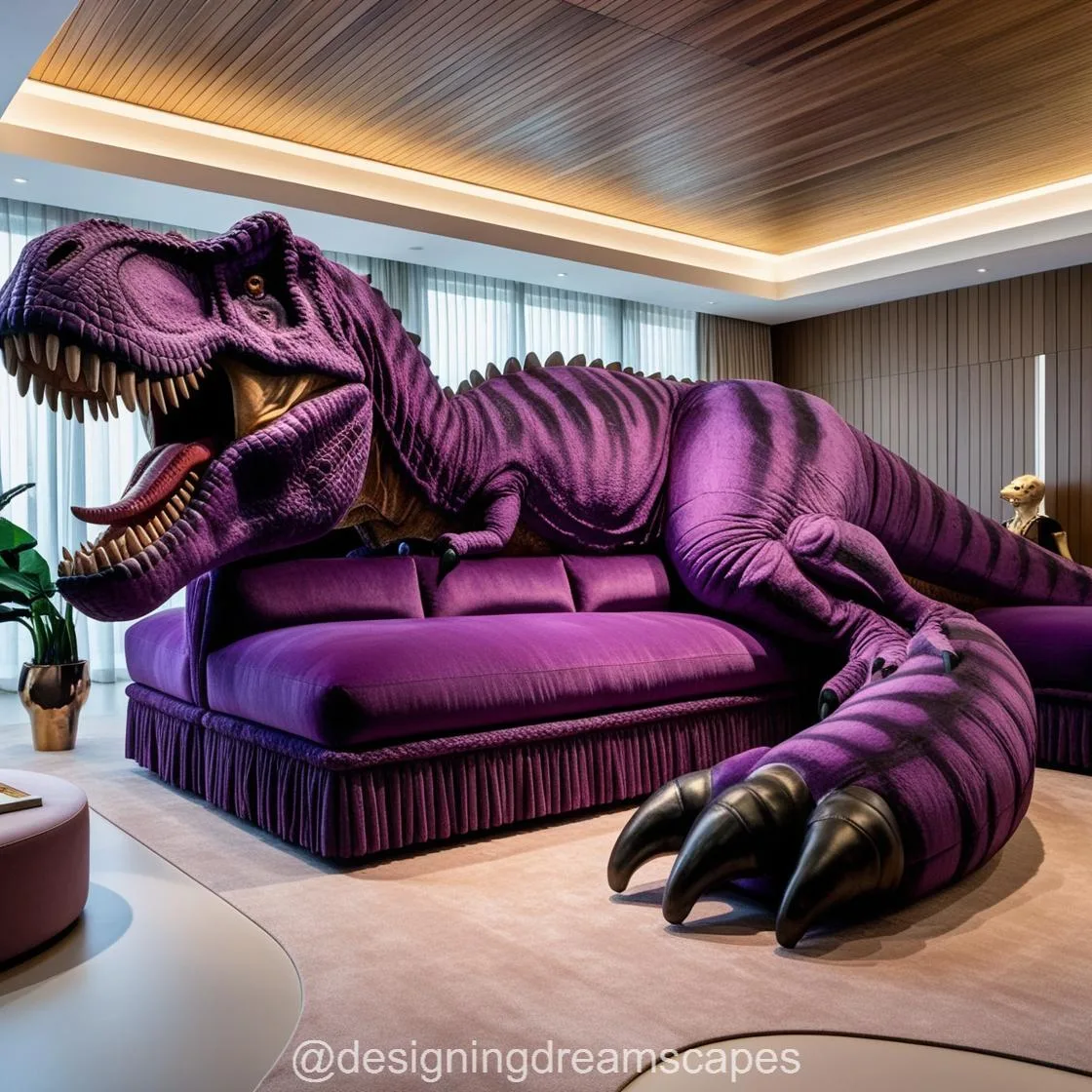 Unleash Fun and Comfort with the Giant T-Rex Shaped Couch