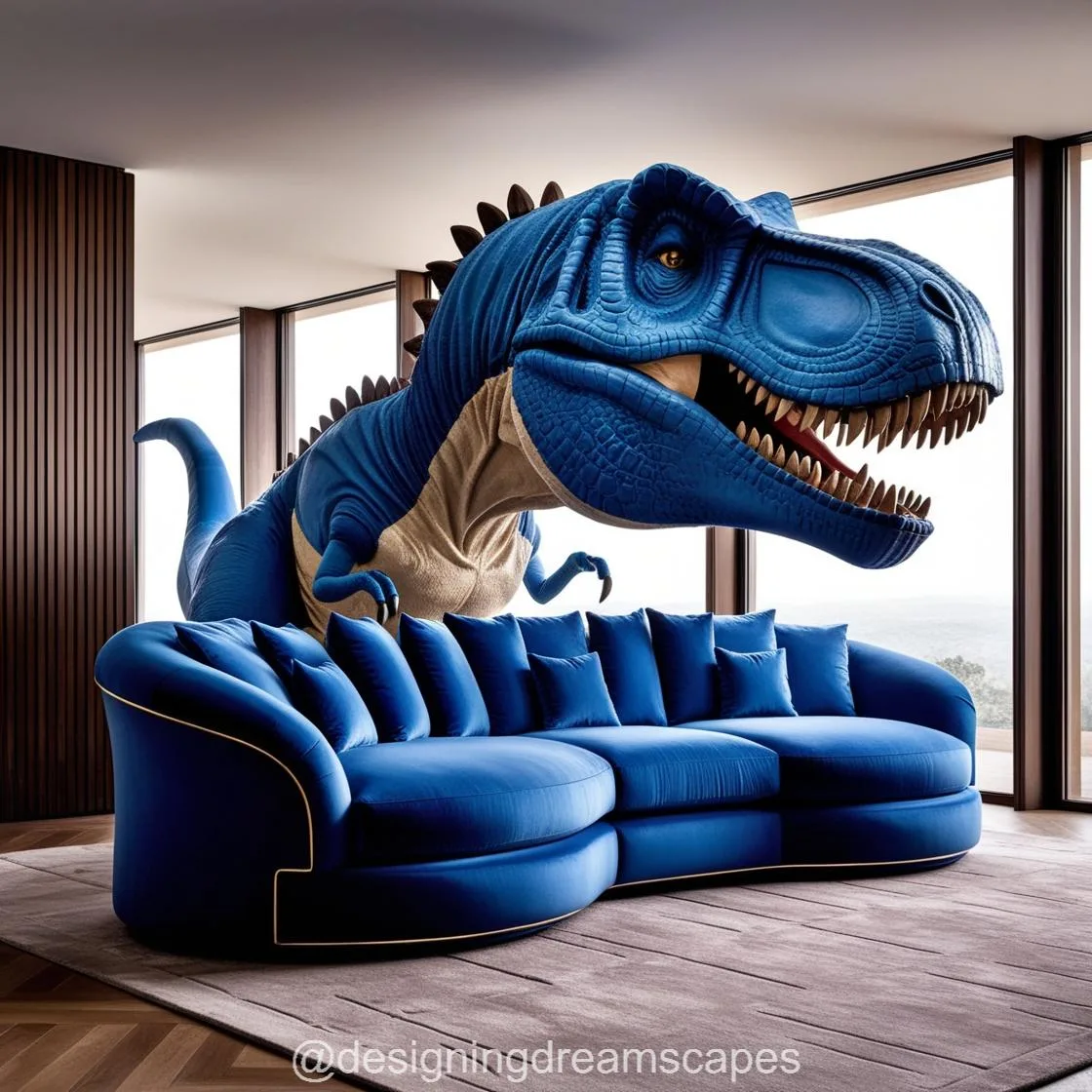 Unleash Fun and Comfort with the Giant T-Rex Shaped Couch