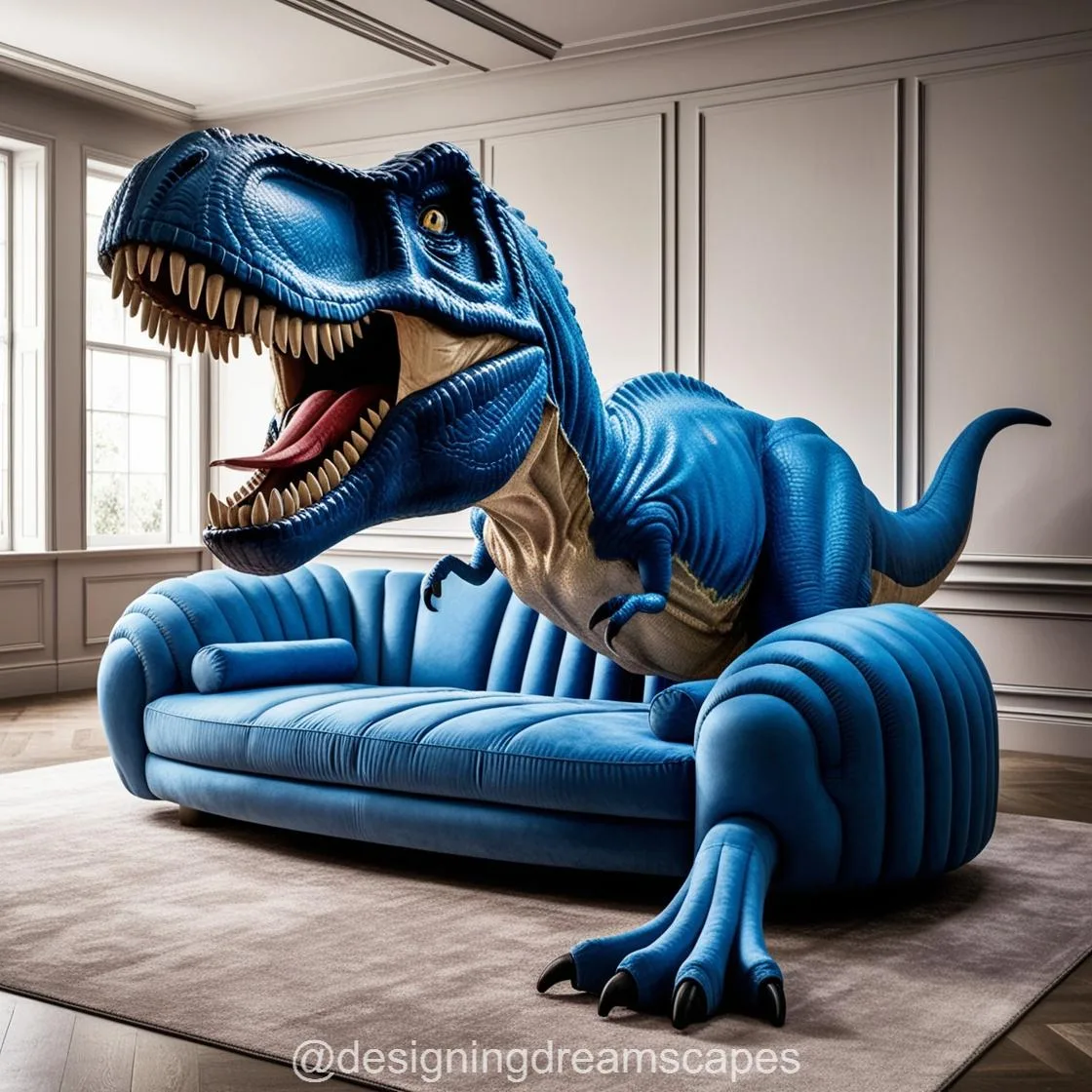 Unleash Fun and Comfort with the Giant T-Rex Shaped Couch