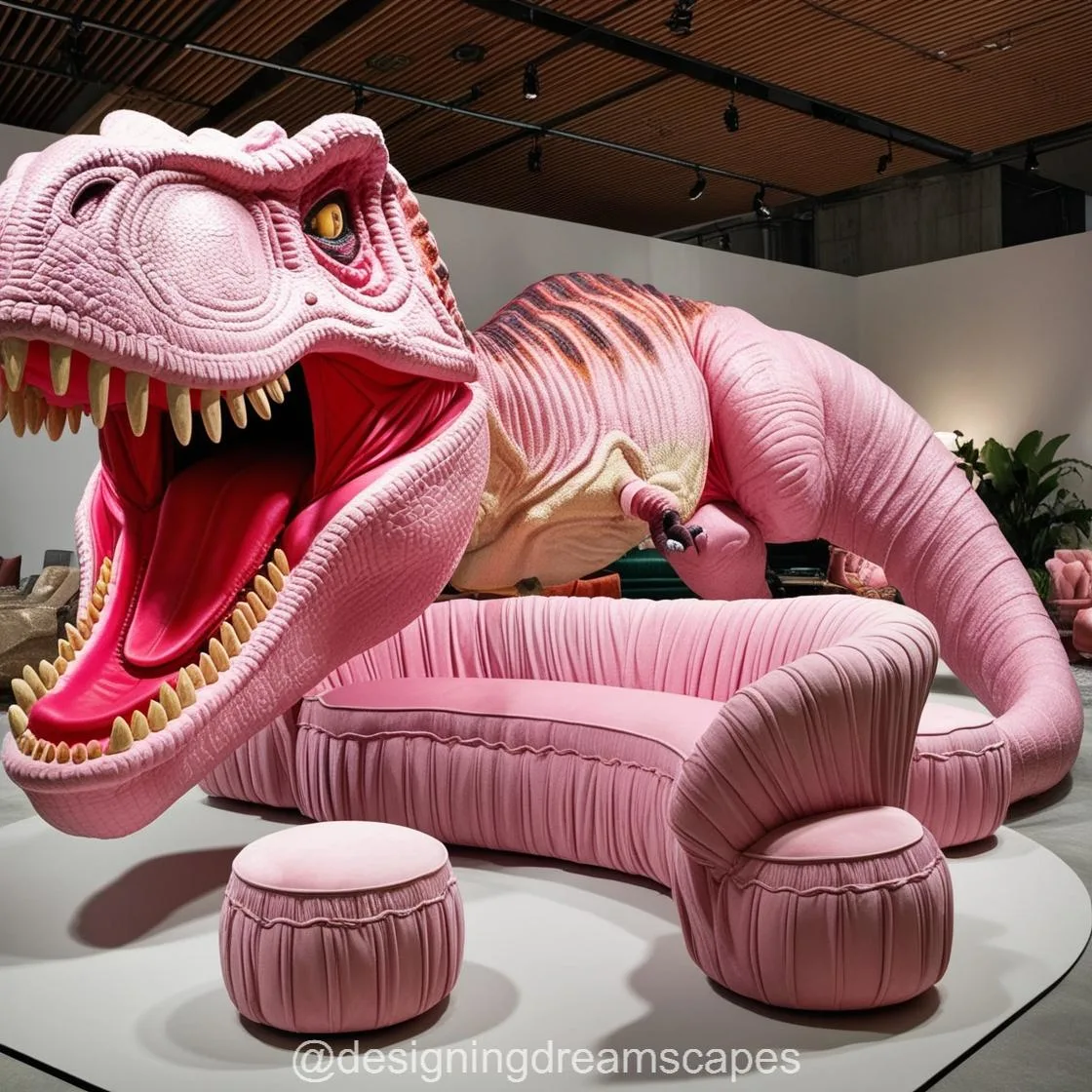 Unleash Fun and Comfort with the Giant T-Rex Shaped Couch