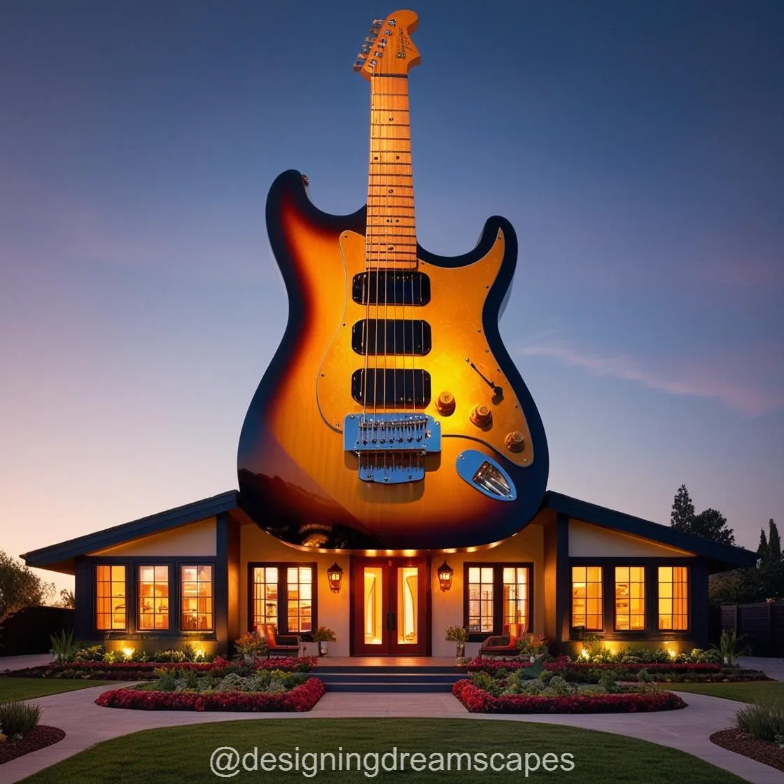 Striking a Chord: Exploring the Creative Genius of the Guitar Shaped House