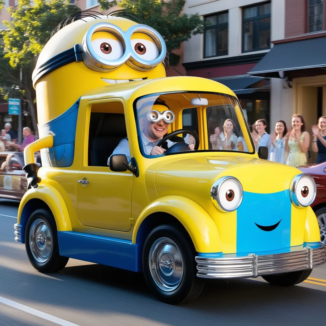 Cruise in Style with the Minion Shaped Car: A Unique Driving Experience