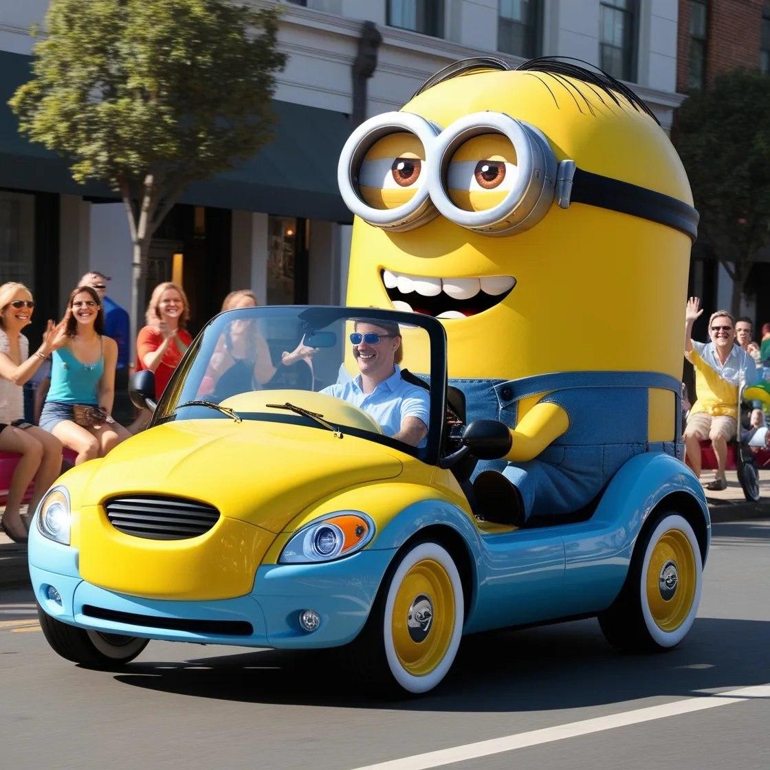 Cruise in Style with the Minion Shaped Car: A Unique Driving Experience