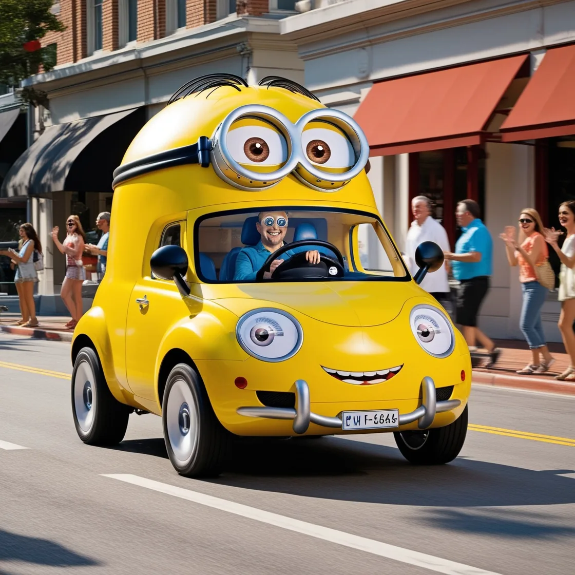 Cruise in Style with the Minion Shaped Car: A Unique Driving Experience