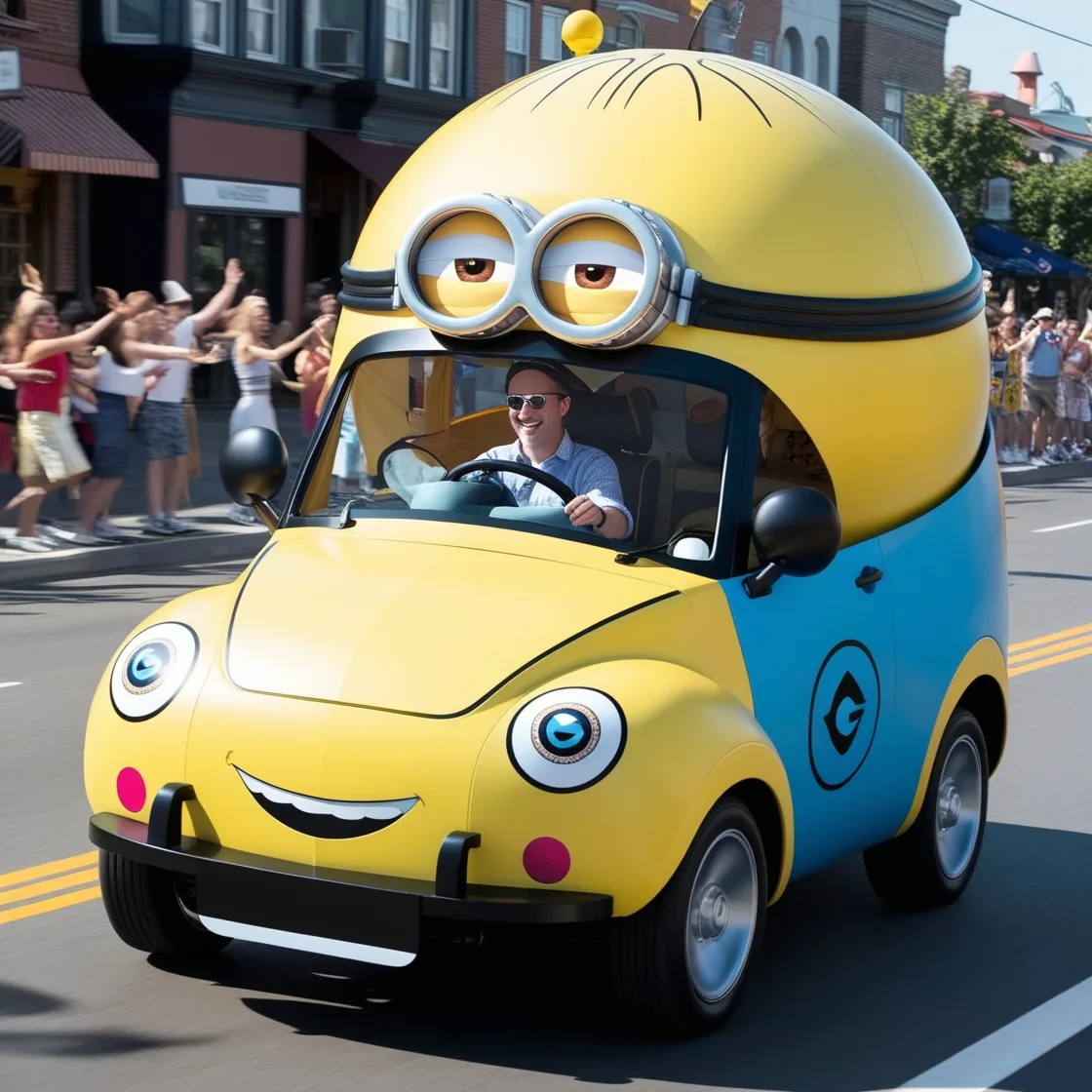 Cruise in Style with the Minion Shaped Car: A Unique Driving Experience