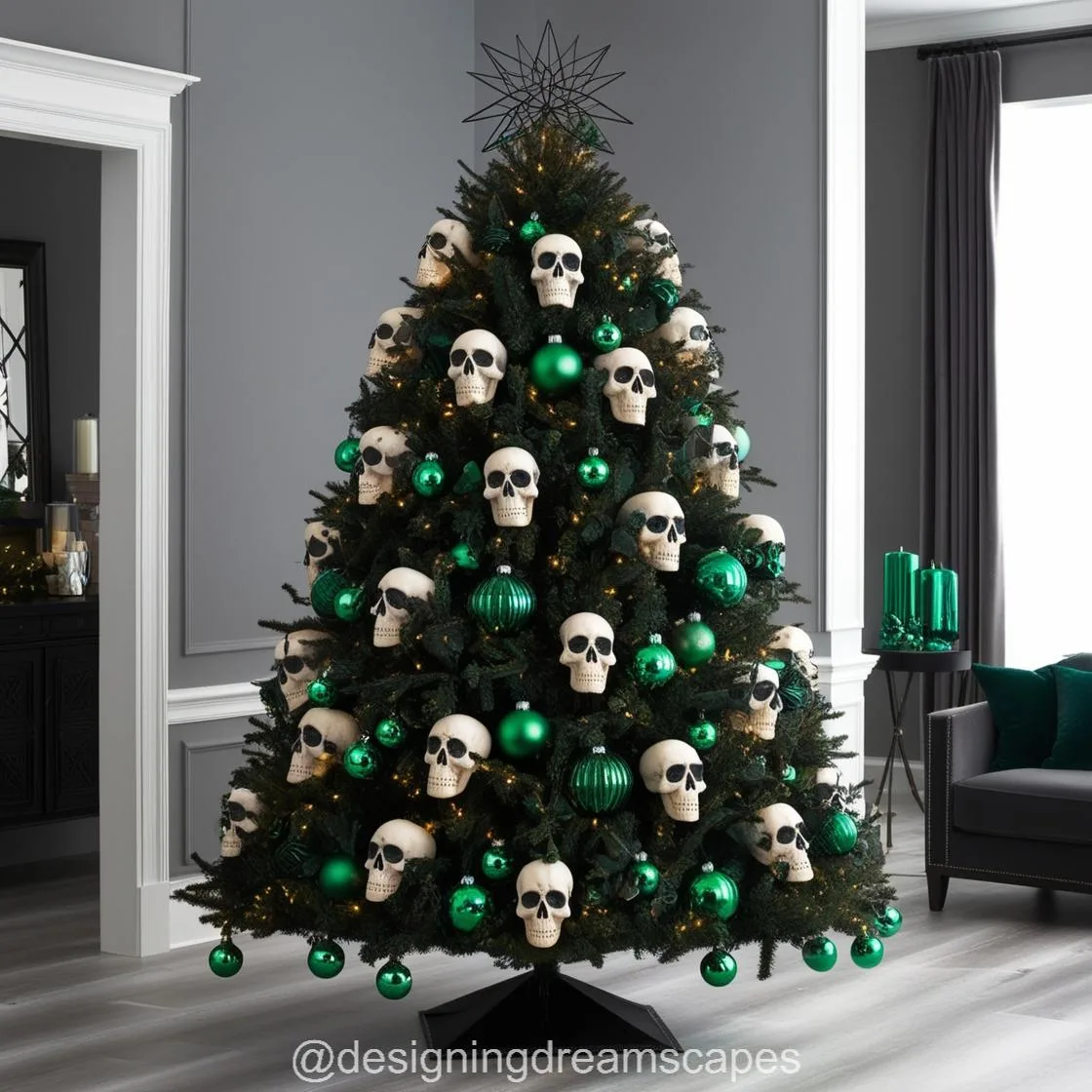 Skull Christmas Tree: Where Gothic Meets Holiday Cheer