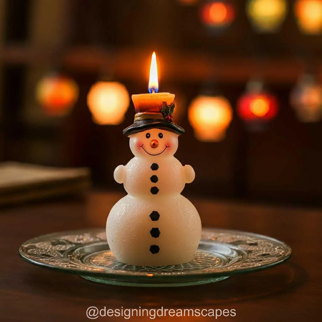 Brighten Your Holidays with the Whimsical Snowman Shaped Candle