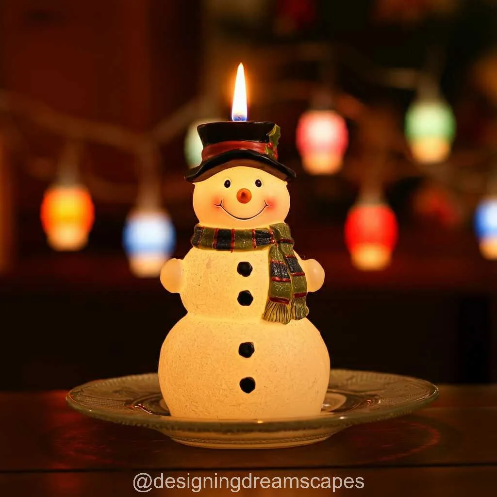 Brighten Your Holidays with the Whimsical Snowman Shaped Candle