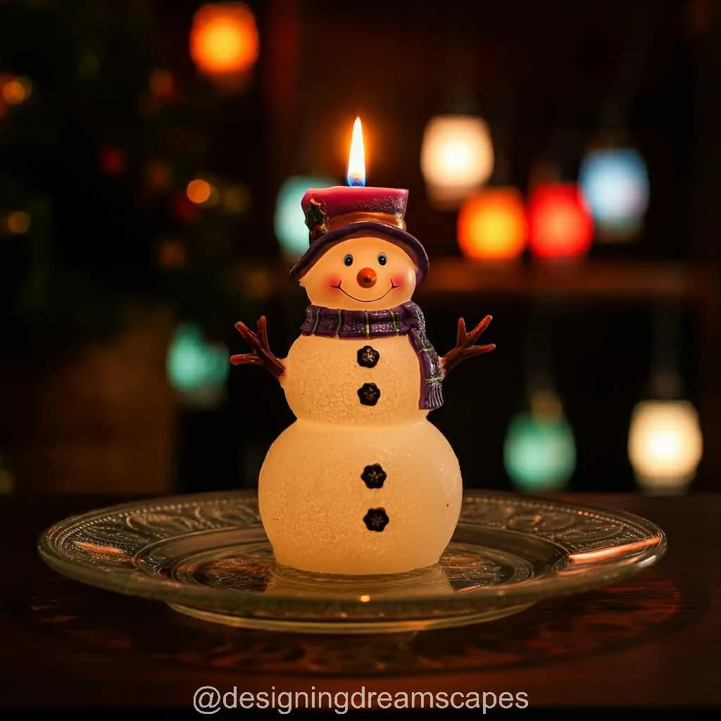 Brighten Your Holidays with the Whimsical Snowman Shaped Candle