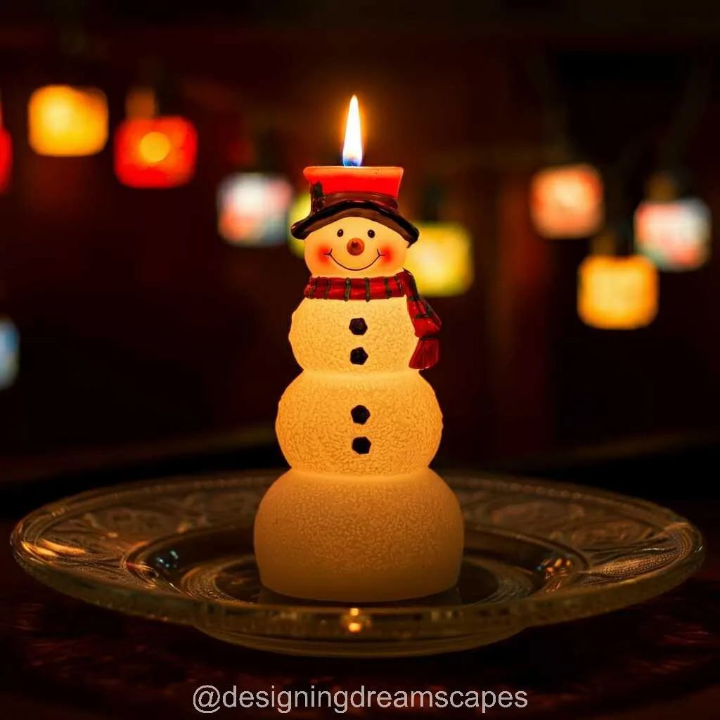 Brighten Your Holidays with the Whimsical Snowman Shaped Candle