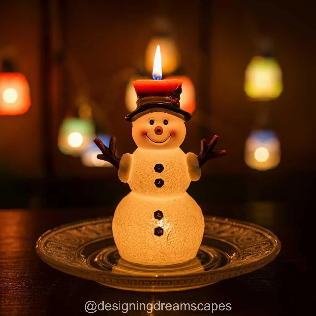 Brighten Your Holidays with the Whimsical Snowman Shaped Candle