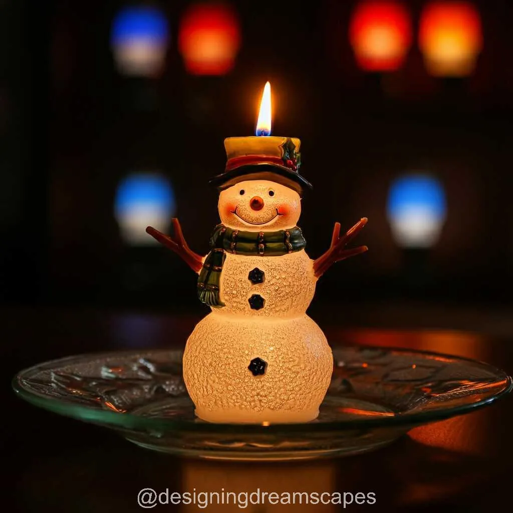 Brighten Your Holidays with the Whimsical Snowman Shaped Candle