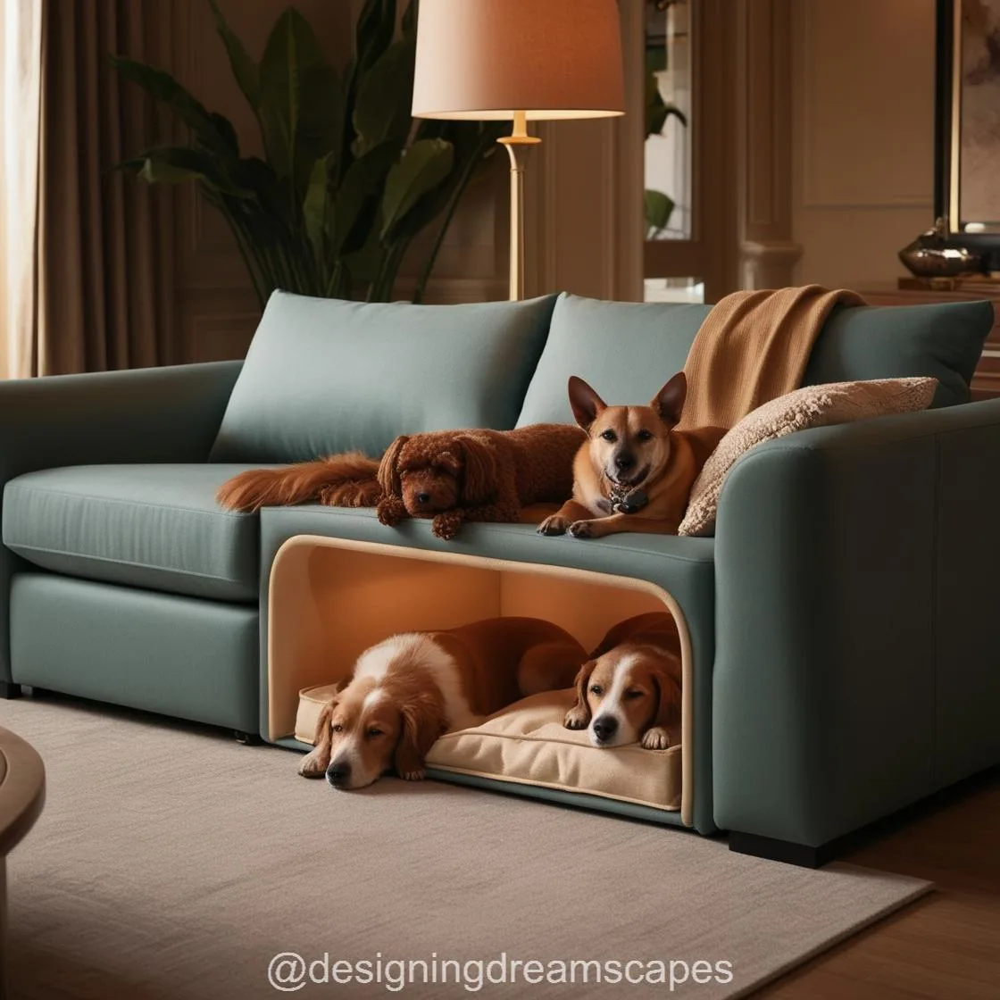 Transform Your Living Room: Discover the Sofa with Built-In Dog Bed Pods for a Cozy Home