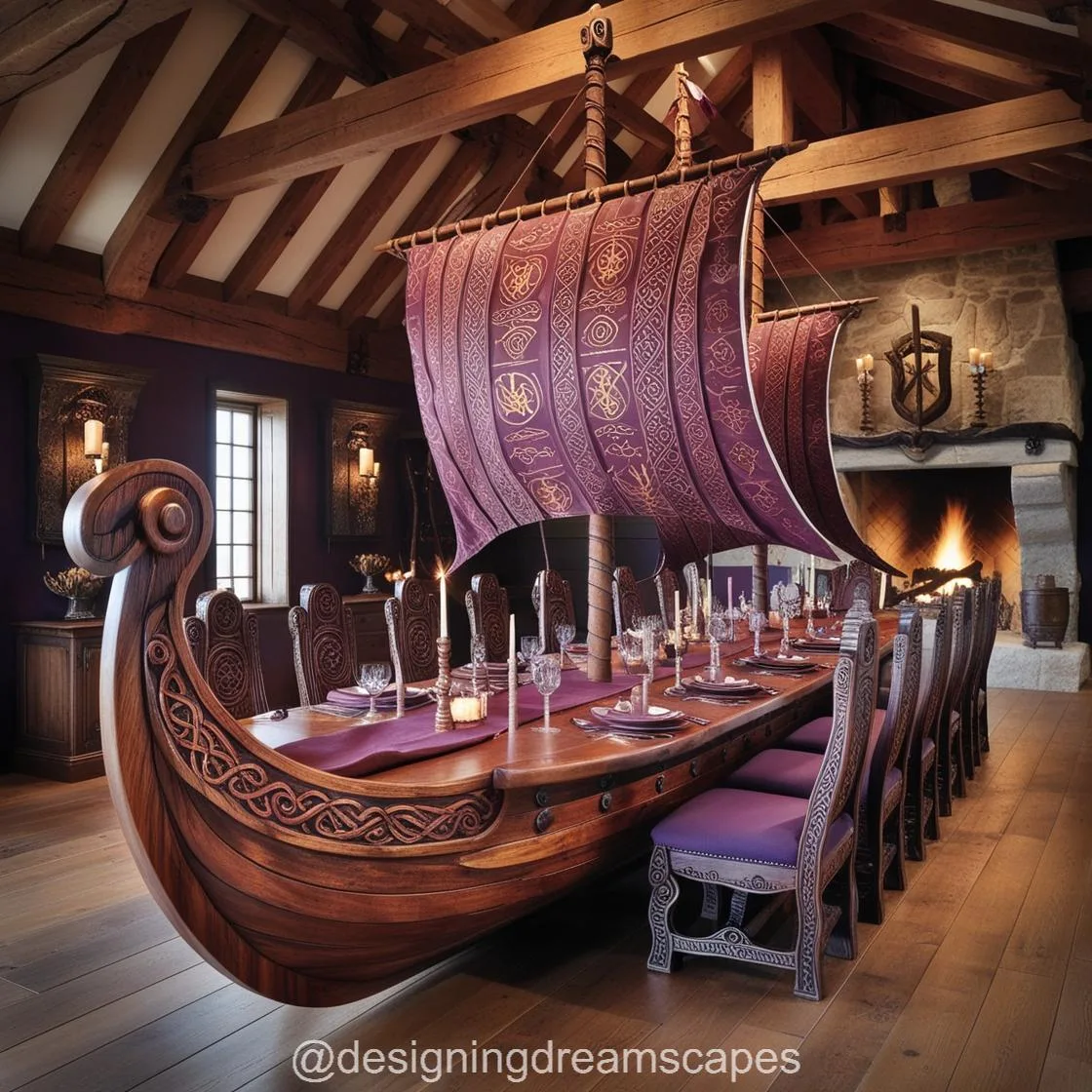 Dine Like a Warrior: The Timeless Charm of Viking Ship Dining Tables