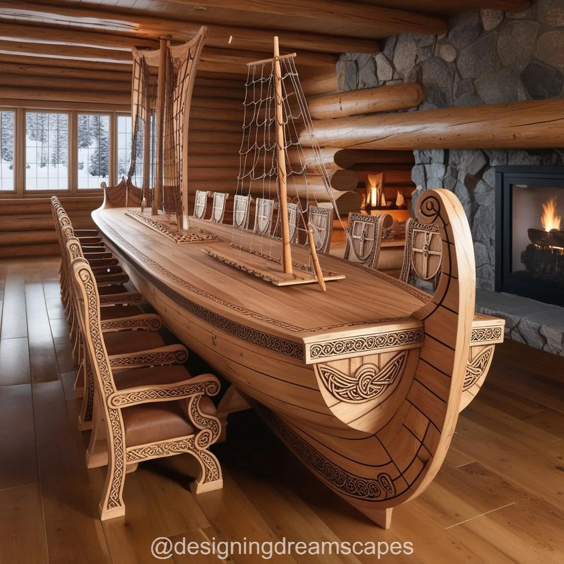 Dine Like a Warrior: The Timeless Charm of Viking Ship Dining Tables