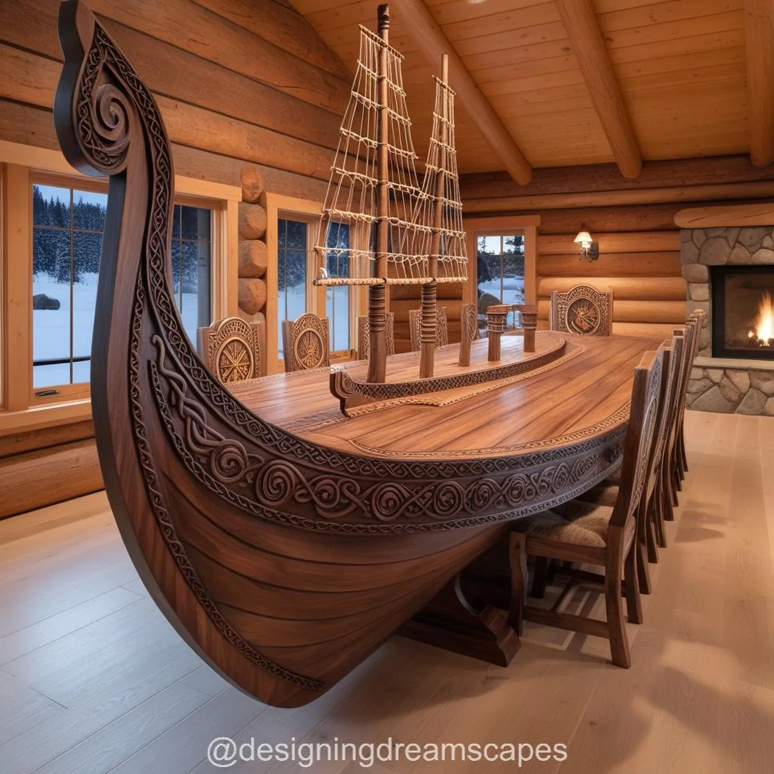 Dine Like a Warrior: The Timeless Charm of Viking Ship Dining Tables