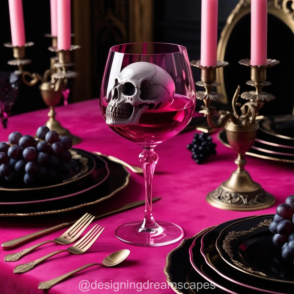 Embrace the Dark Side with Wine Glasses Skull Design