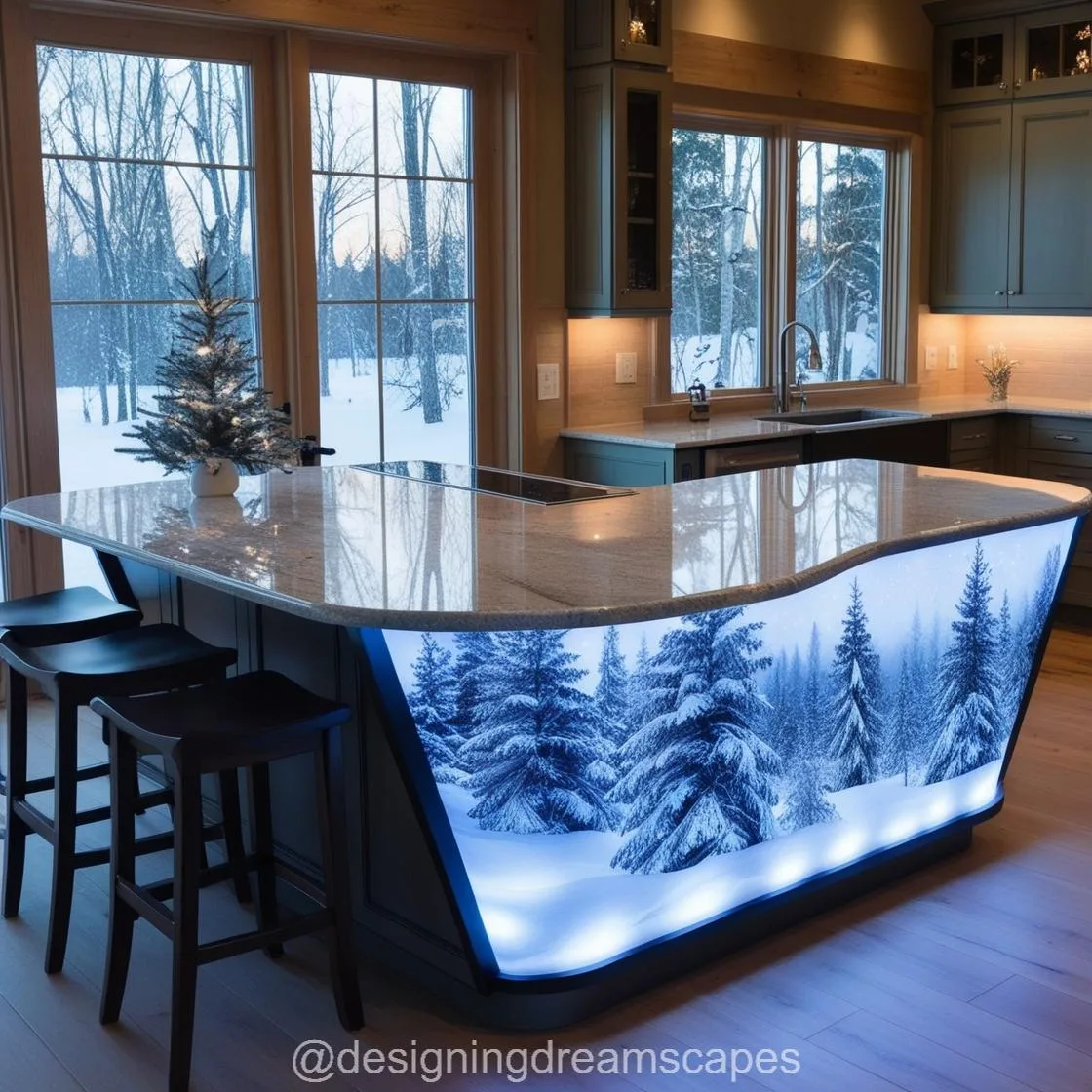 Transform Your Kitchen with Winter Themed Kitchen Islands for a Seasonal Touch