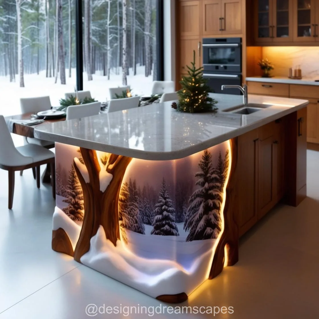 Transform Your Kitchen with Winter Themed Kitchen Islands for a Seasonal Touch