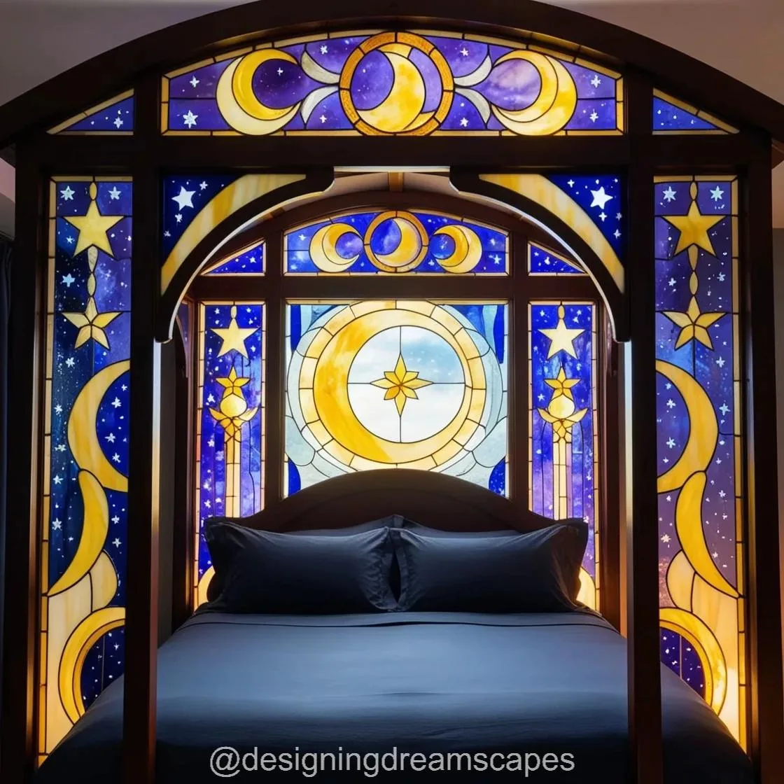 Illuminate Your Space with the Elegance of a Stained Glass Bed