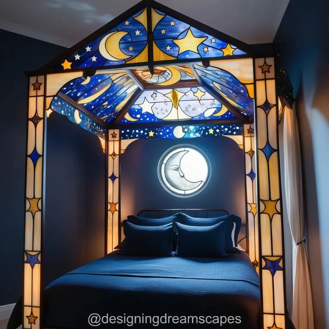 Illuminate Your Space with the Elegance of a Stained Glass Bed