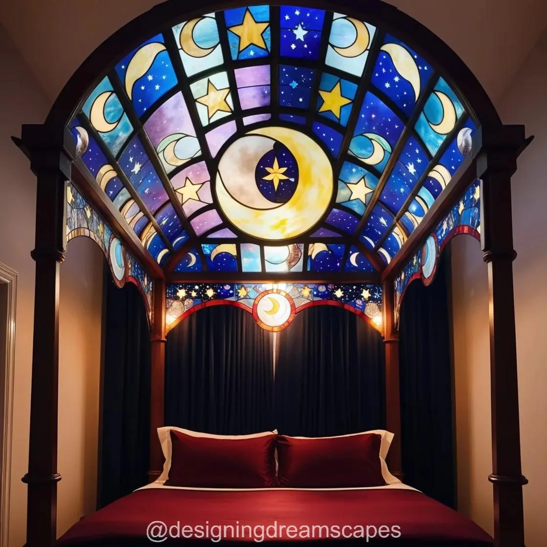 Illuminate Your Space with the Elegance of a Stained Glass Bed