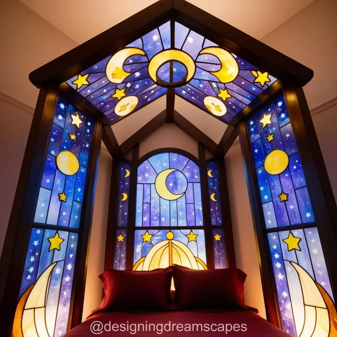 Illuminate Your Space with the Elegance of a Stained Glass Bed