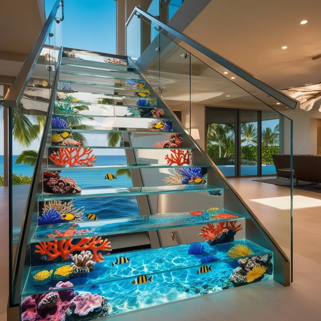 Epoxy Active Scene Staircases: A Perfect Blend of Art and Functionality