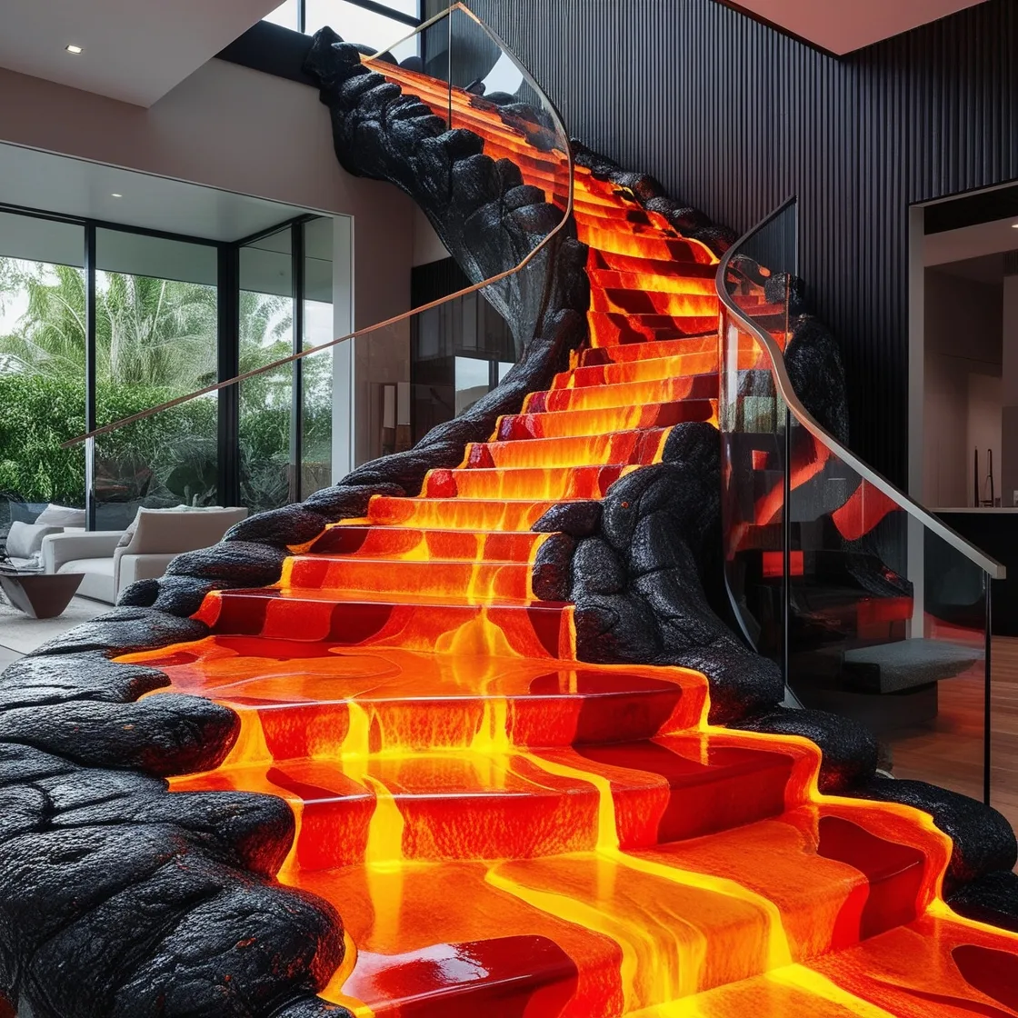 Epoxy Active Scene Staircases: A Perfect Blend of Art and Functionality