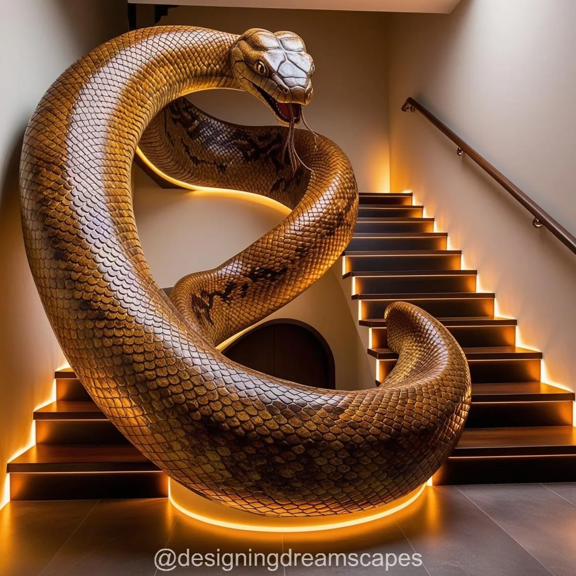 Serpentine Beauty: Transform Your Home with a Snake Shaped Staircase