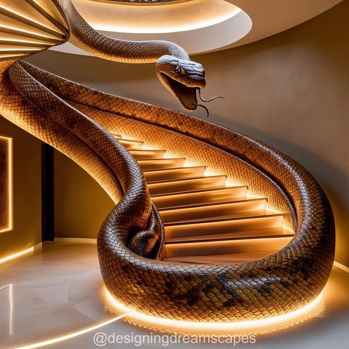 Serpentine Beauty: Transform Your Home with a Snake Shaped Staircase