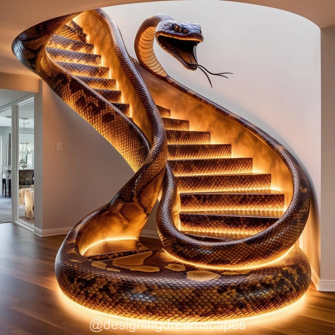 Serpentine Beauty: Transform Your Home with a Snake Shaped Staircase