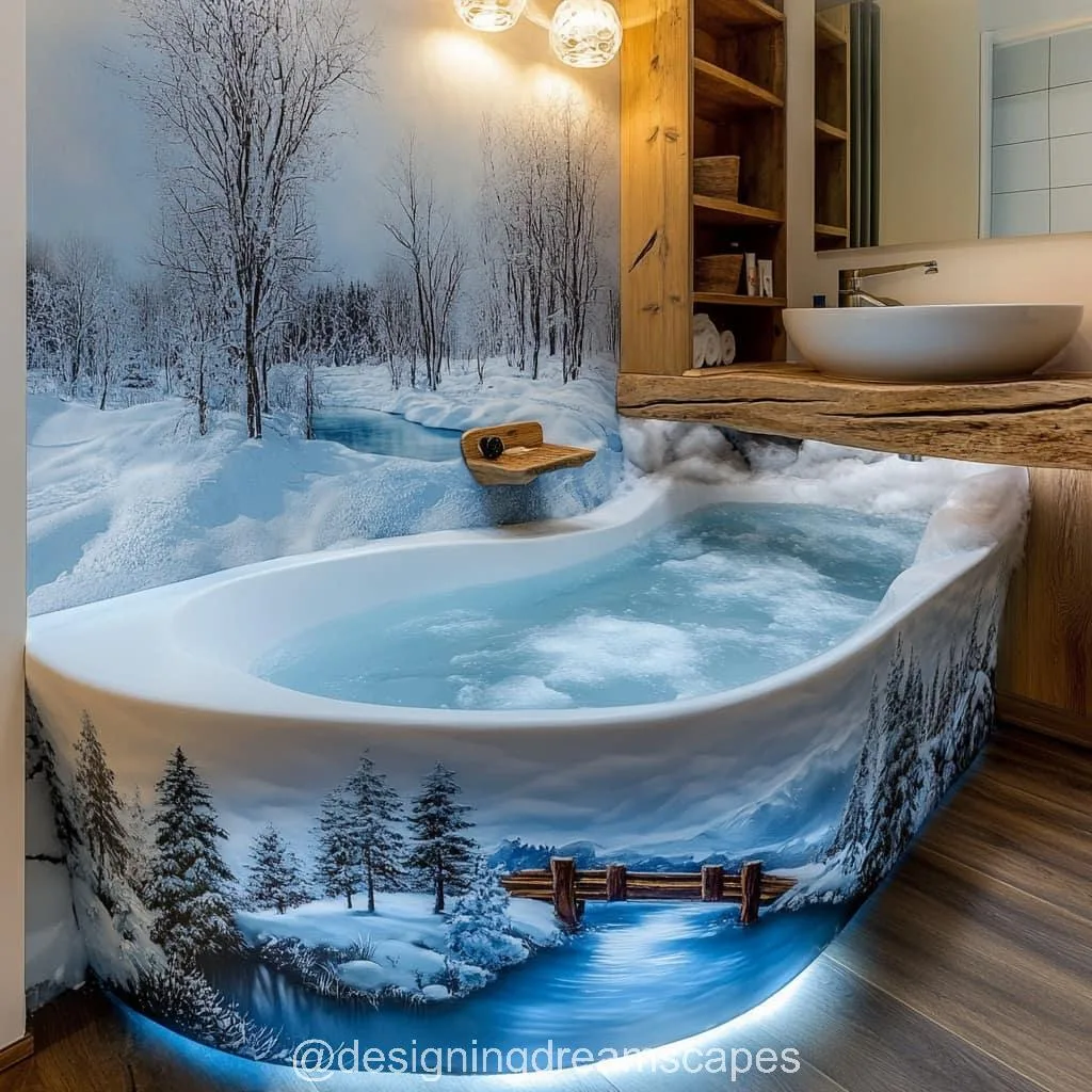 Transform Your Bathroom into a Winter Wonderland with Winter Themed Bathtubs