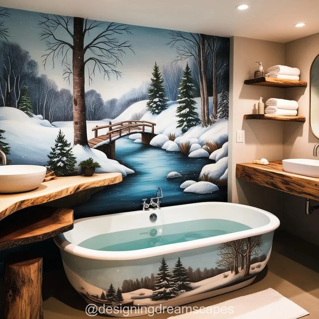 Transform Your Bathroom into a Winter Wonderland with Winter Themed Bathtubs