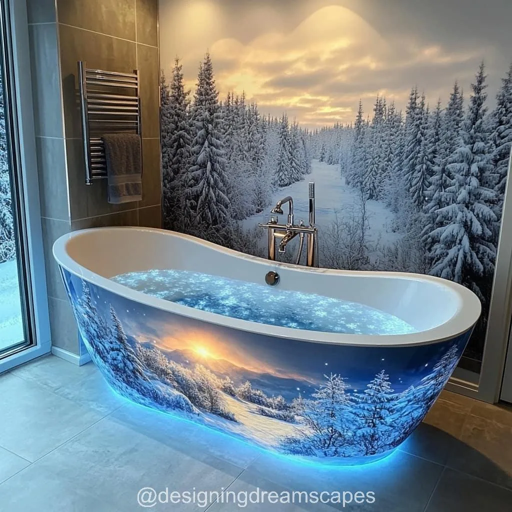 Transform Your Bathroom into a Winter Wonderland with Winter Themed Bathtubs