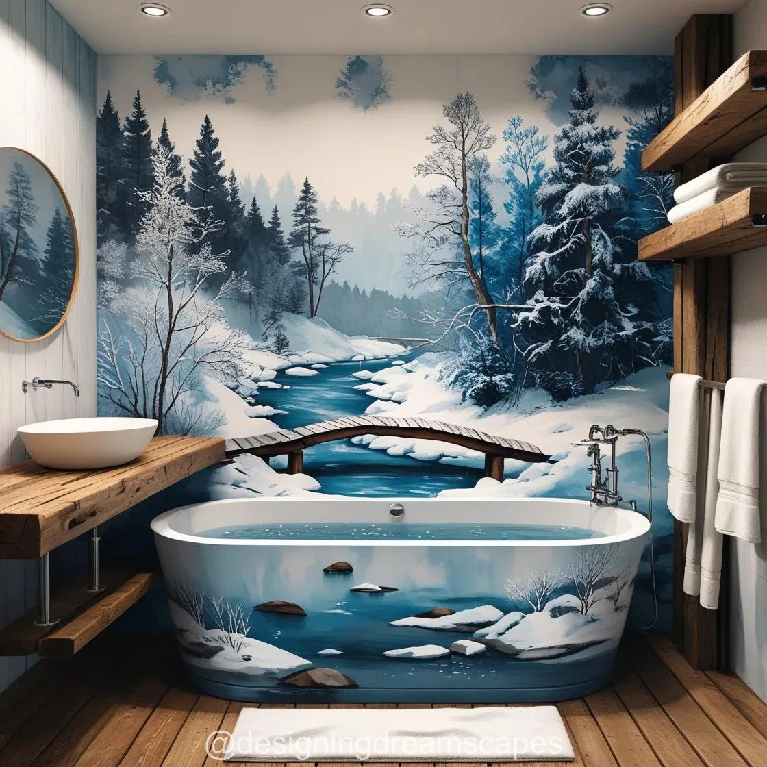 Transform Your Bathroom into a Winter Wonderland with Winter Themed Bathtubs