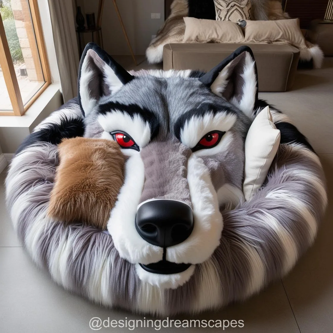 Unleash Your Wild Side with the Unique and Cozy Wolf Lounger