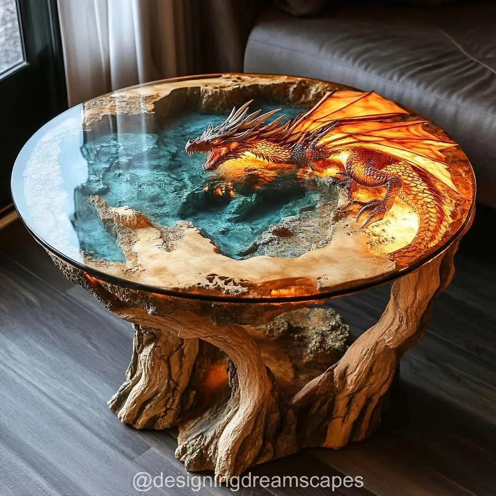 Unleash Elegance and Power with Dragon Themed Coffee Tables