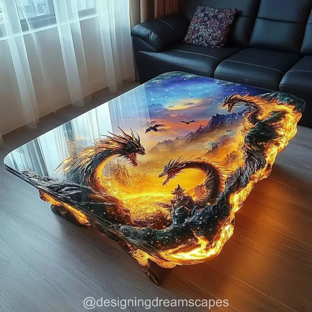 Unleash Elegance and Power with Dragon Themed Coffee Tables