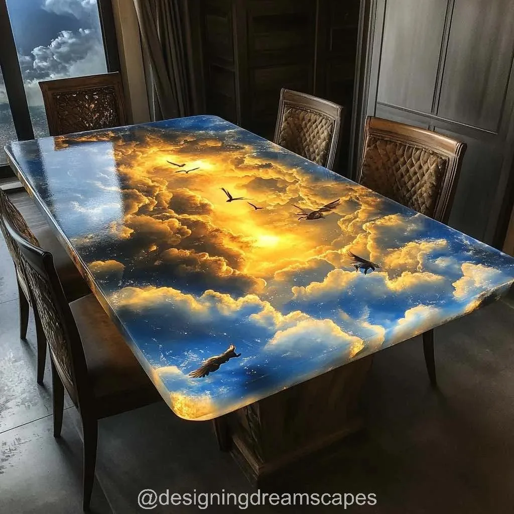 Epoxy Scenic Dining Tables: A Fusion of Nature and Craftsmanship