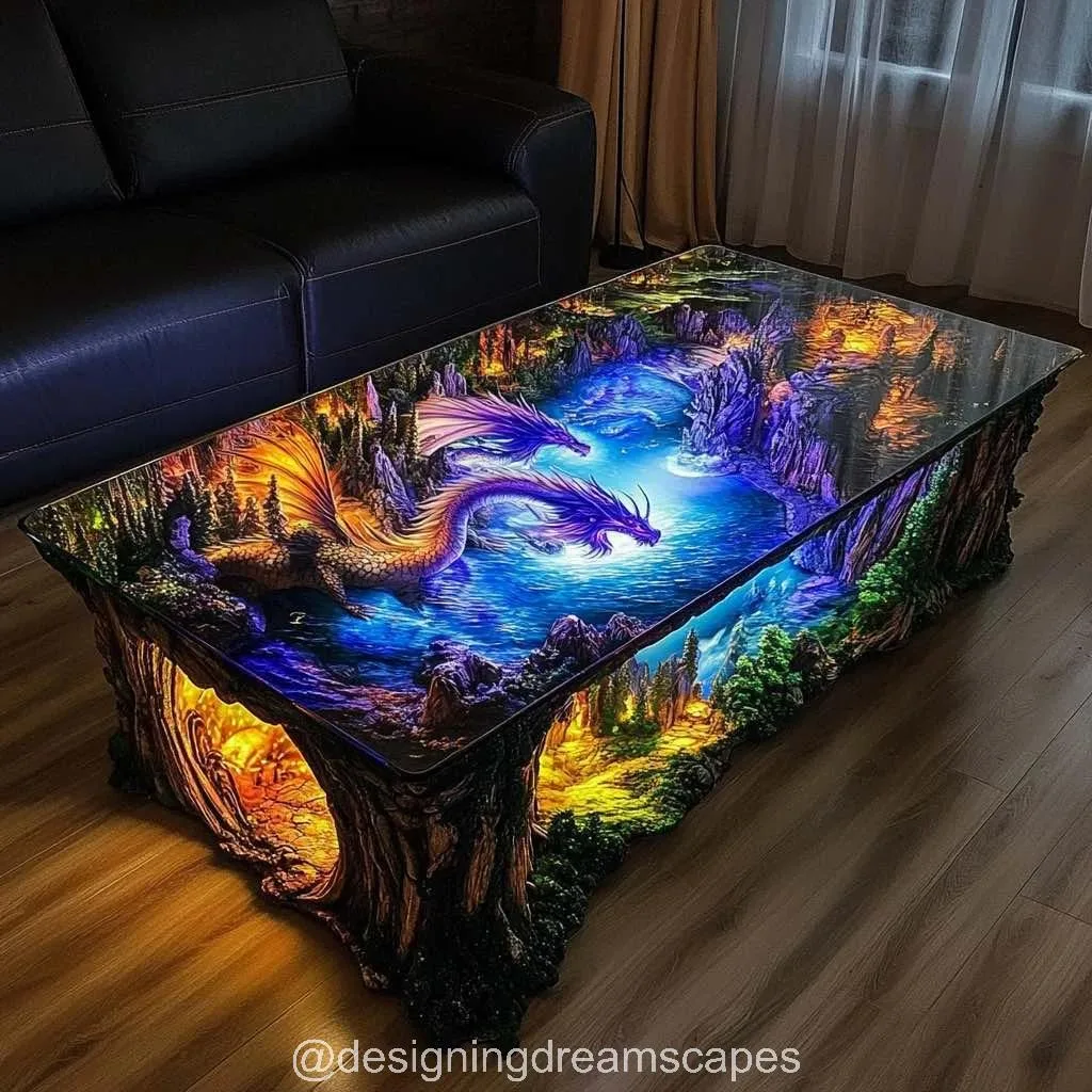 Unleash Elegance and Power with Dragon Themed Coffee Tables