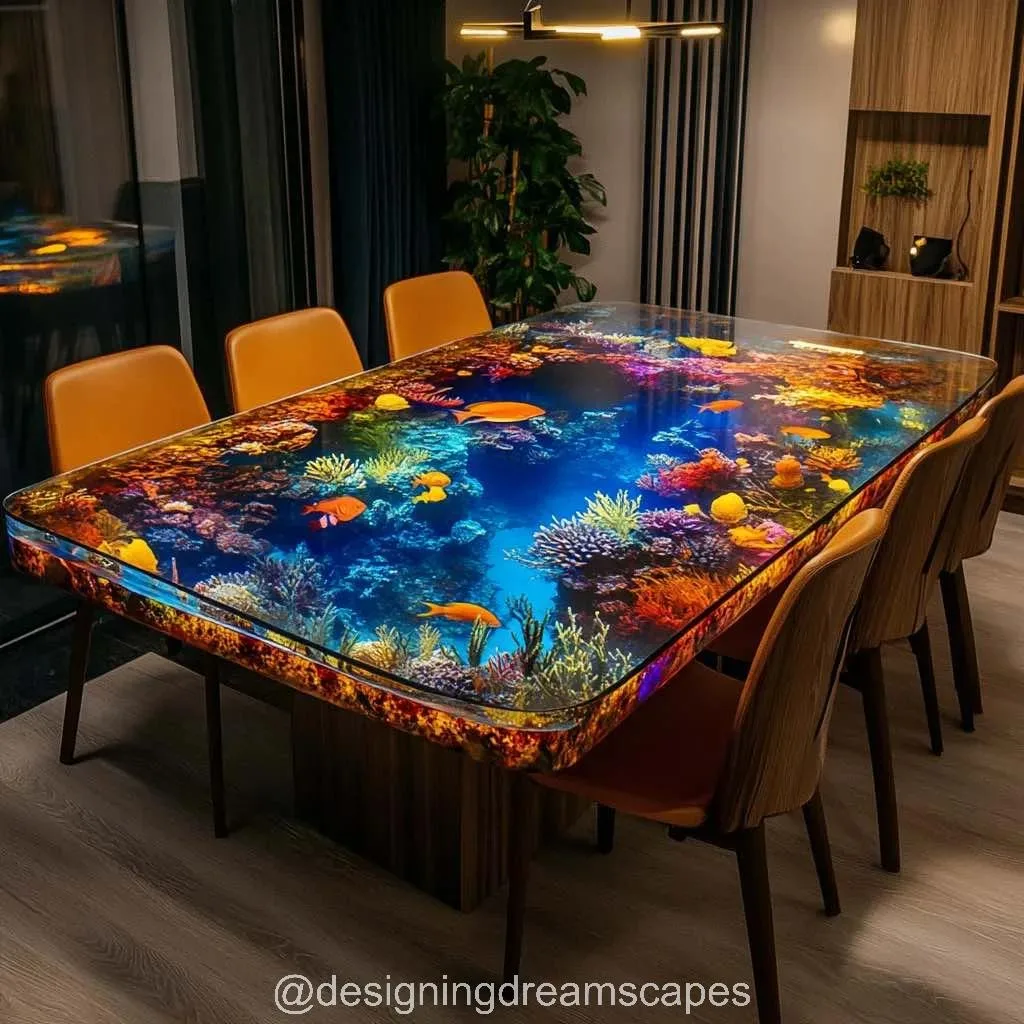 Epoxy Scenic Dining Tables: A Fusion of Nature and Craftsmanship