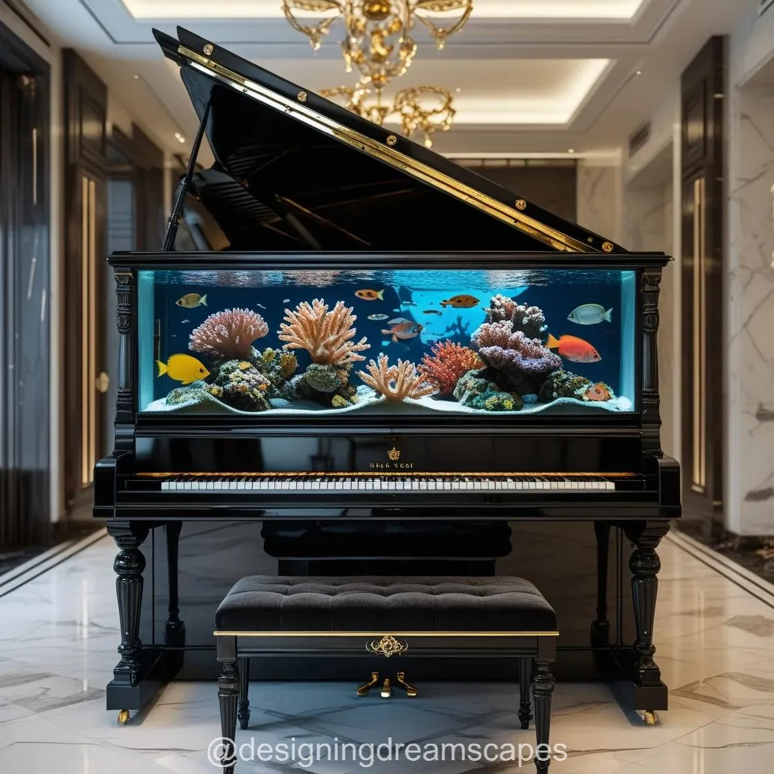 The Concept of Aquarium Pianos: Where Music Meets Marine Art