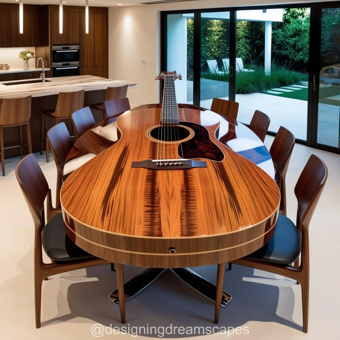 Furniture in Tune: The Elegant and Unique Wooden Guitar Table