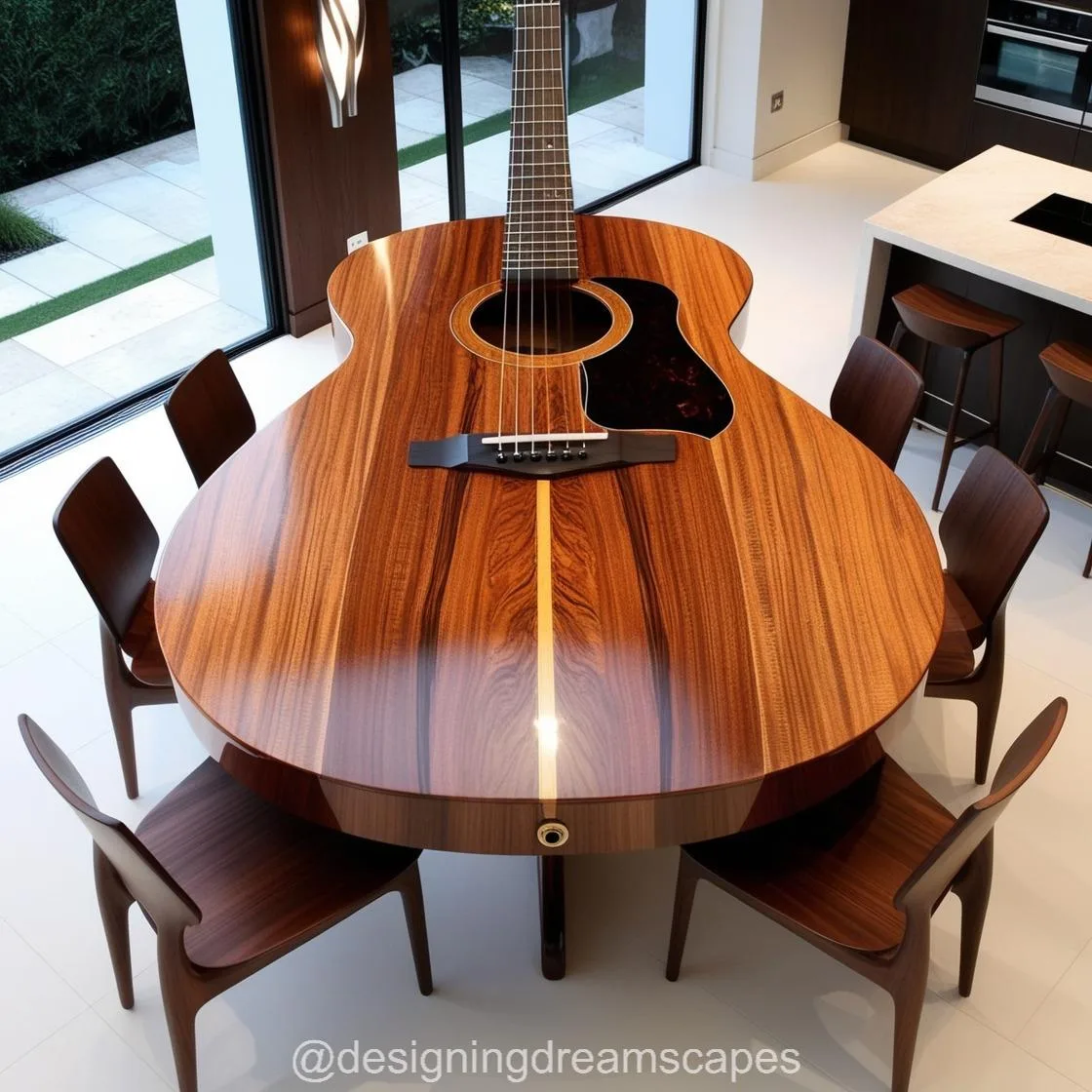 Furniture in Tune: The Elegant and Unique Wooden Guitar Table